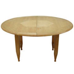1950s Oval Table by Guillerme et Chambron