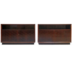 2 Fine French Art Deco Rosewood Credenza by Jean Pascaud