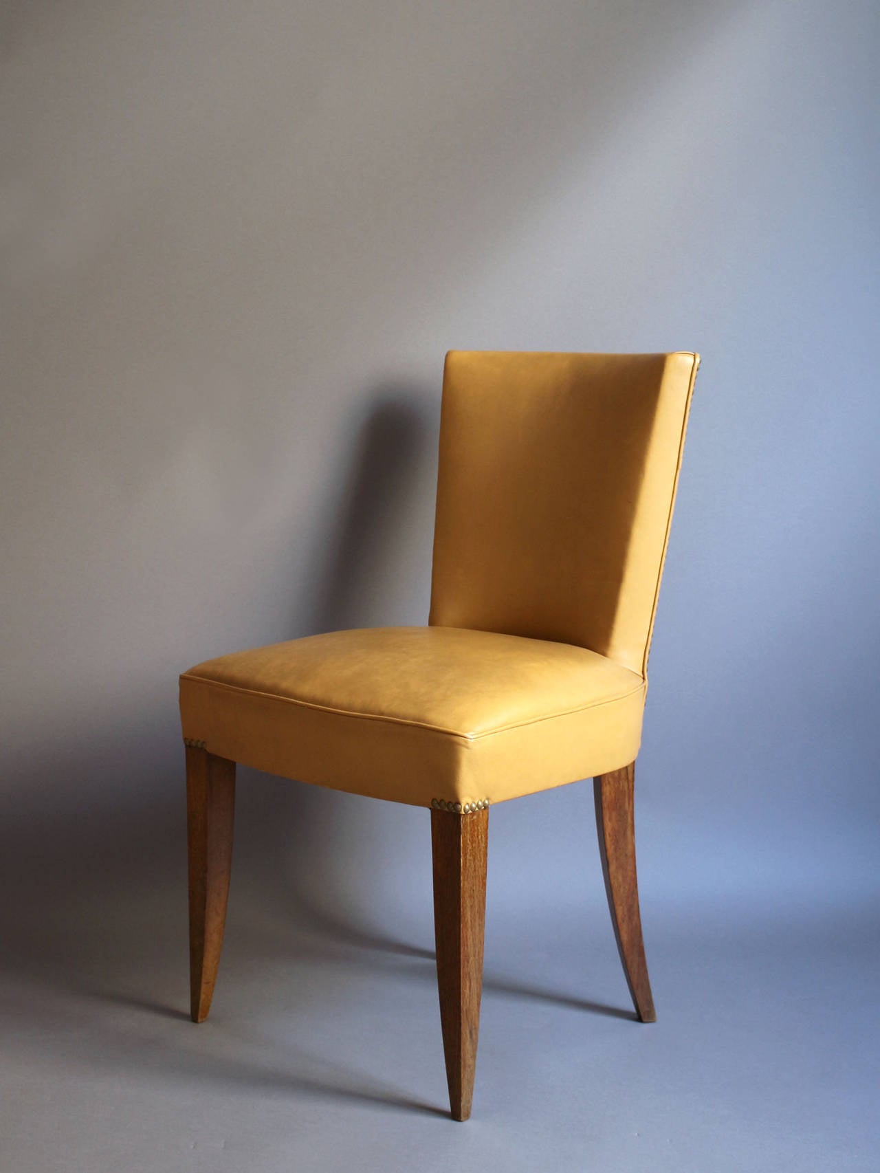 Mid-20th Century 7 Fine French Art Deco Mahogany Chairs