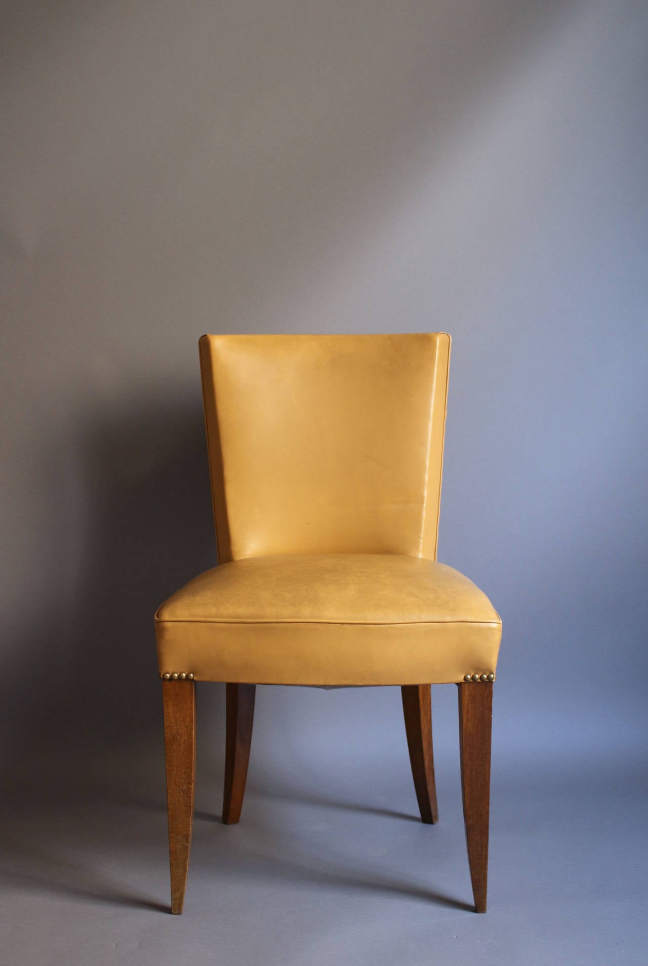 7 Fine French Art Deco Mahogany Chairs In Good Condition In Long Island City, NY