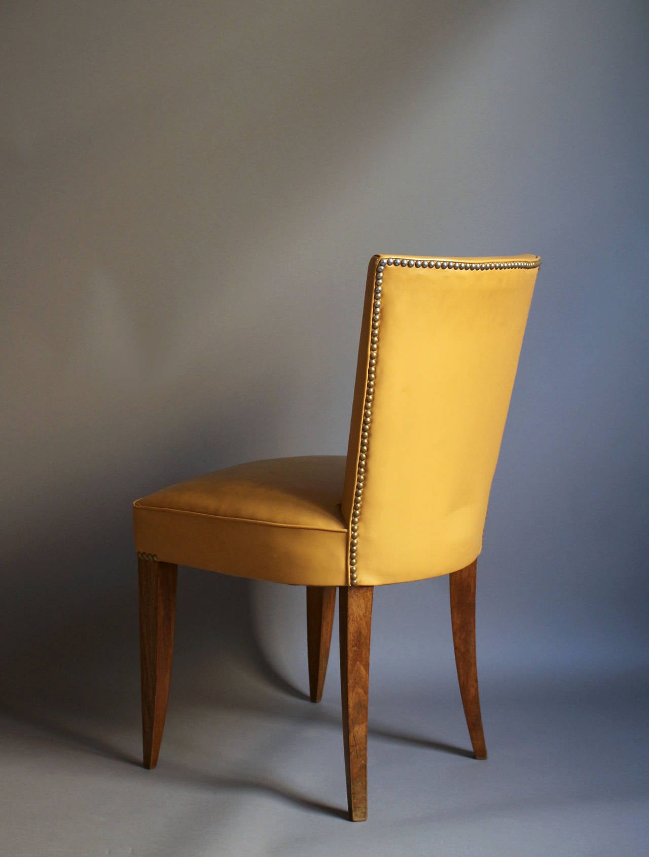 7 Fine French Art Deco Mahogany Chairs 1