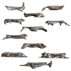 A Set of 12 Fine French Art Deco Knife Rests by Gallia for Christofle