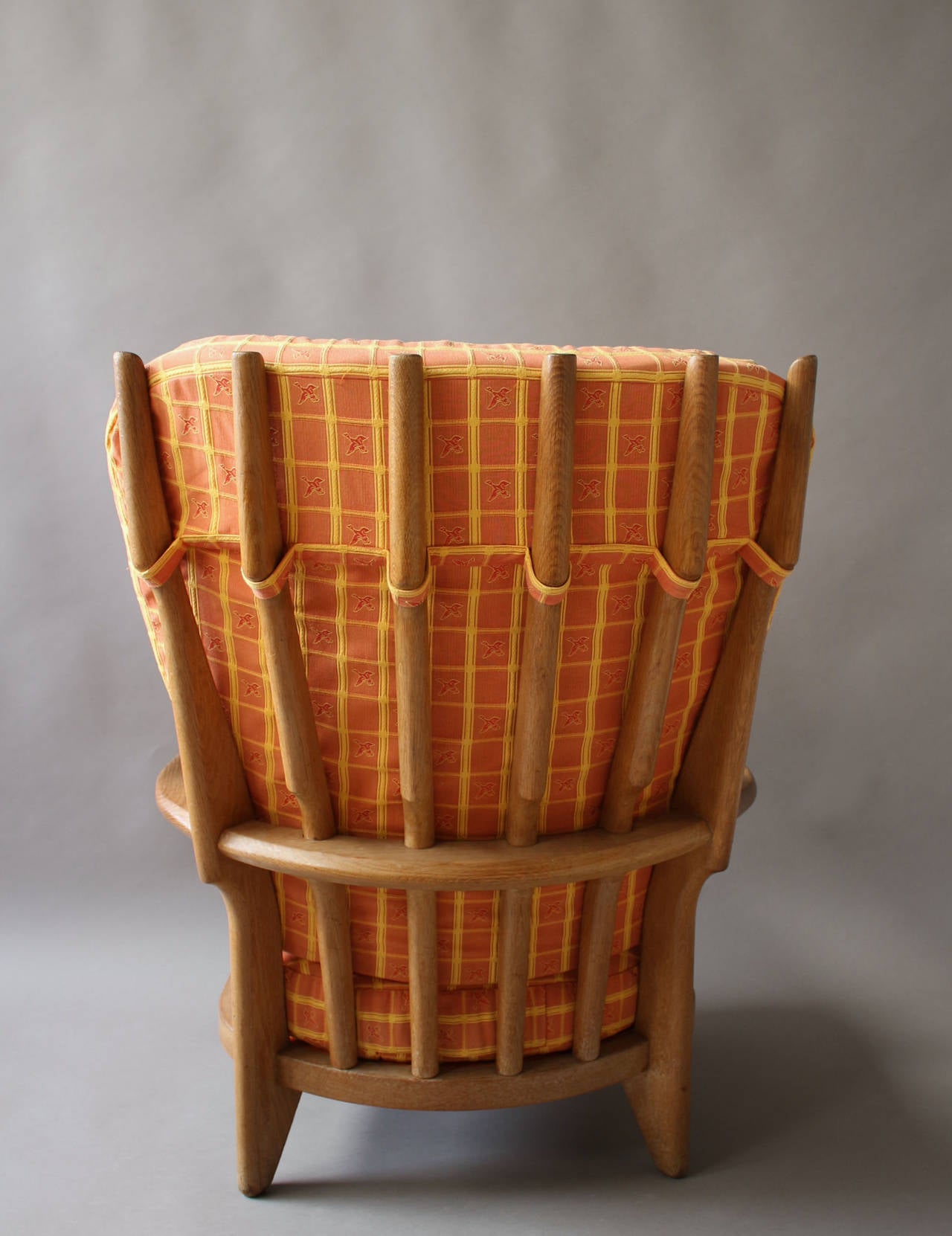 Pair of French 1950s Oak Armchairs by Guillerme et Chambron 2