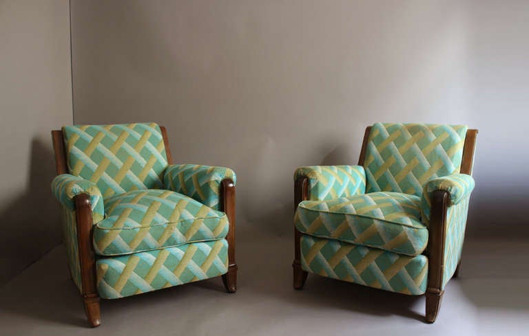 A Pair of Fine French Art Deco Club Chairs 7
