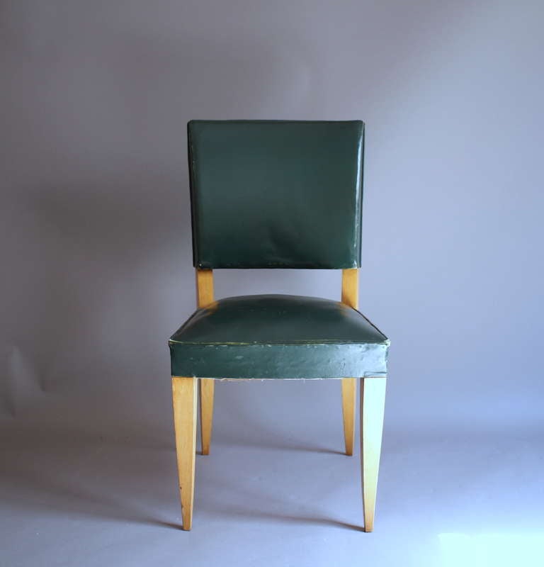 Set of Eight French Art Deco Dining chairs In Good Condition In Long Island City, NY