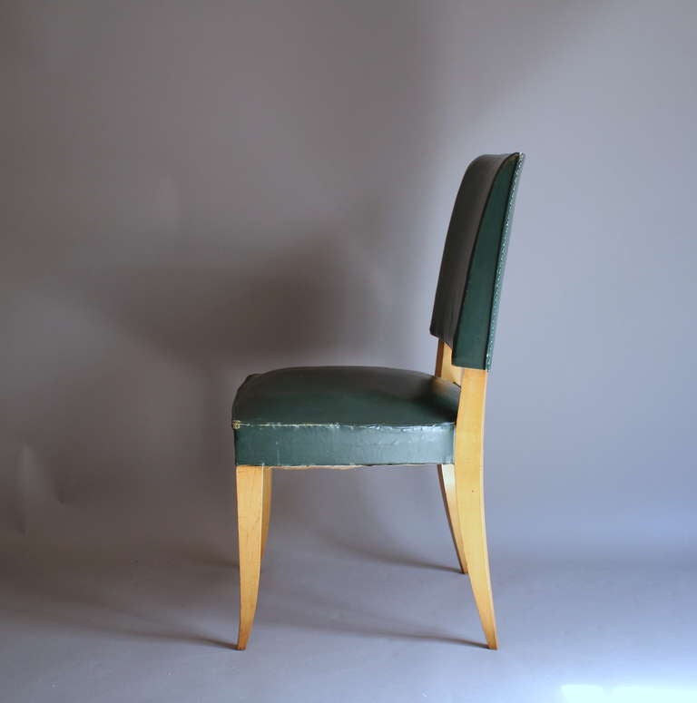 Set of Eight French Art Deco Dining chairs 1