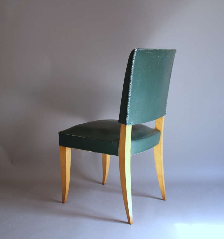 Set of Eight French Art Deco Dining chairs 2