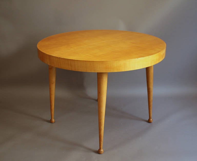 French 1950s Round Table by Verot & Clement In Good Condition In Long Island City, NY
