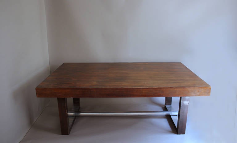 French Art Deco Macassar Ebony Dining Table or WritingTable In Good Condition In Long Island City, NY