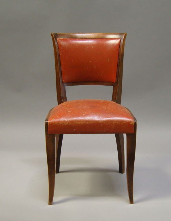 Set of Eight French Art Deco chairs