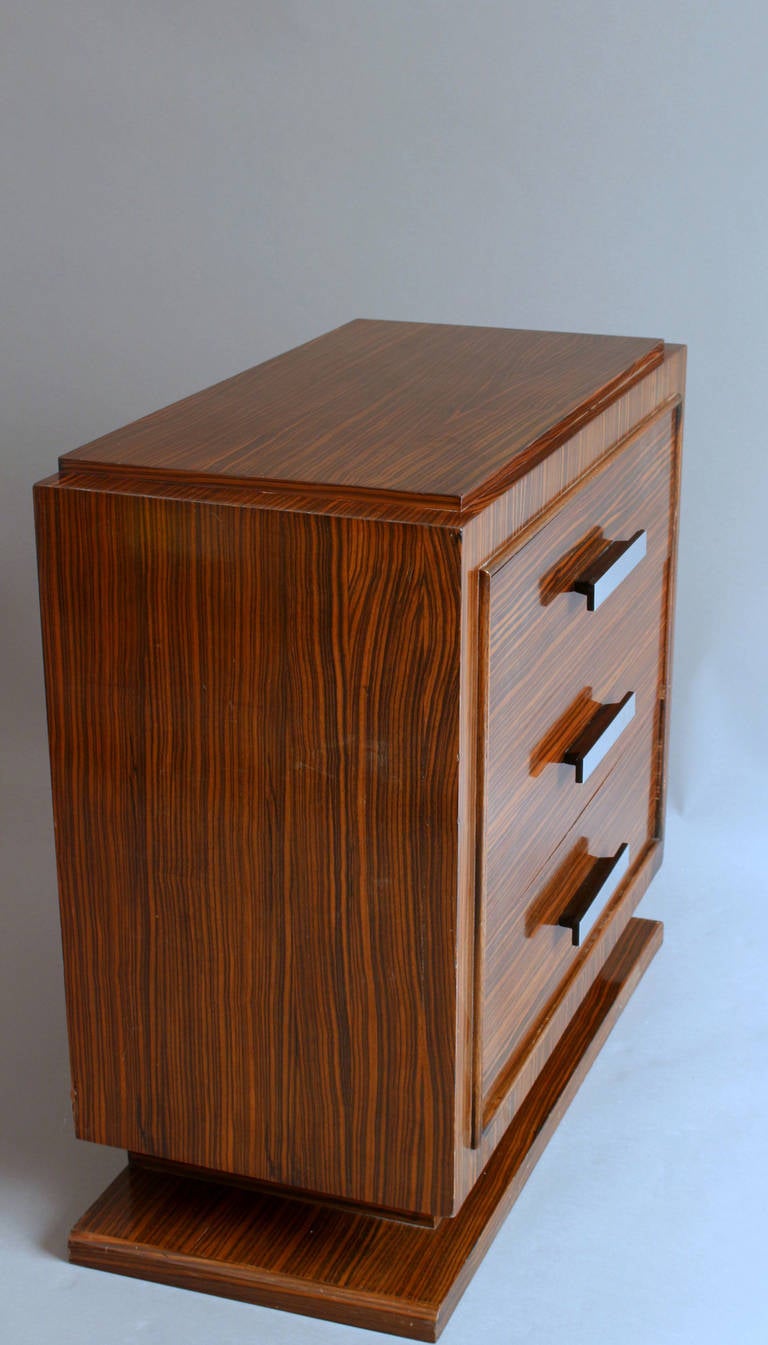 Small French Art Deco Rosewood Commode 1
