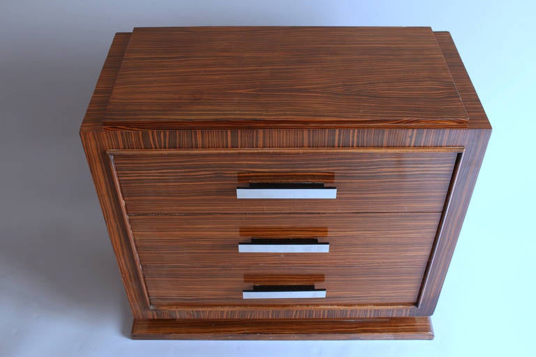 Small French Art Deco Rosewood Commode 3