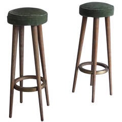 Pair of French Art Deco Stools 8