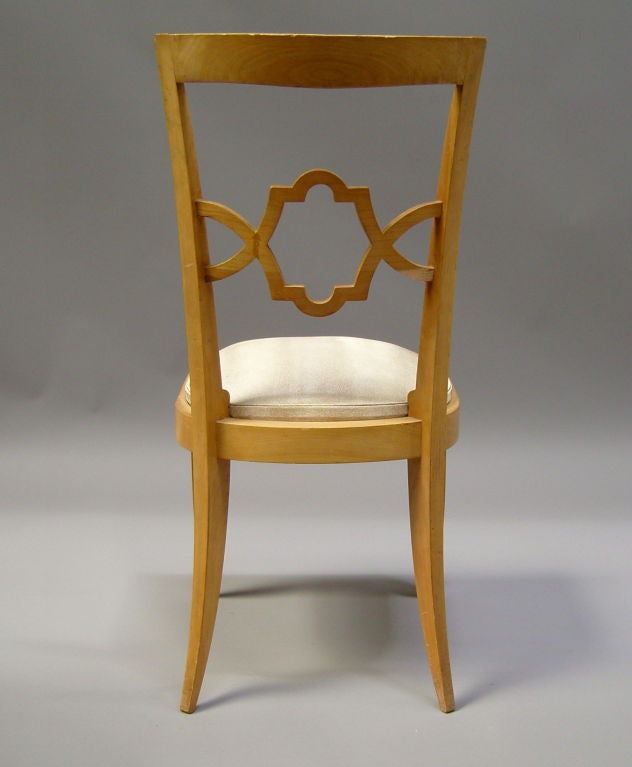 Mid-20th Century Set of 10 + 2 arms French Art Deco Chairs