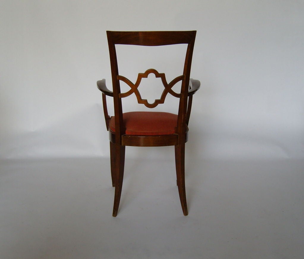Set of 10 + 2 arms French Art Deco Chairs 5