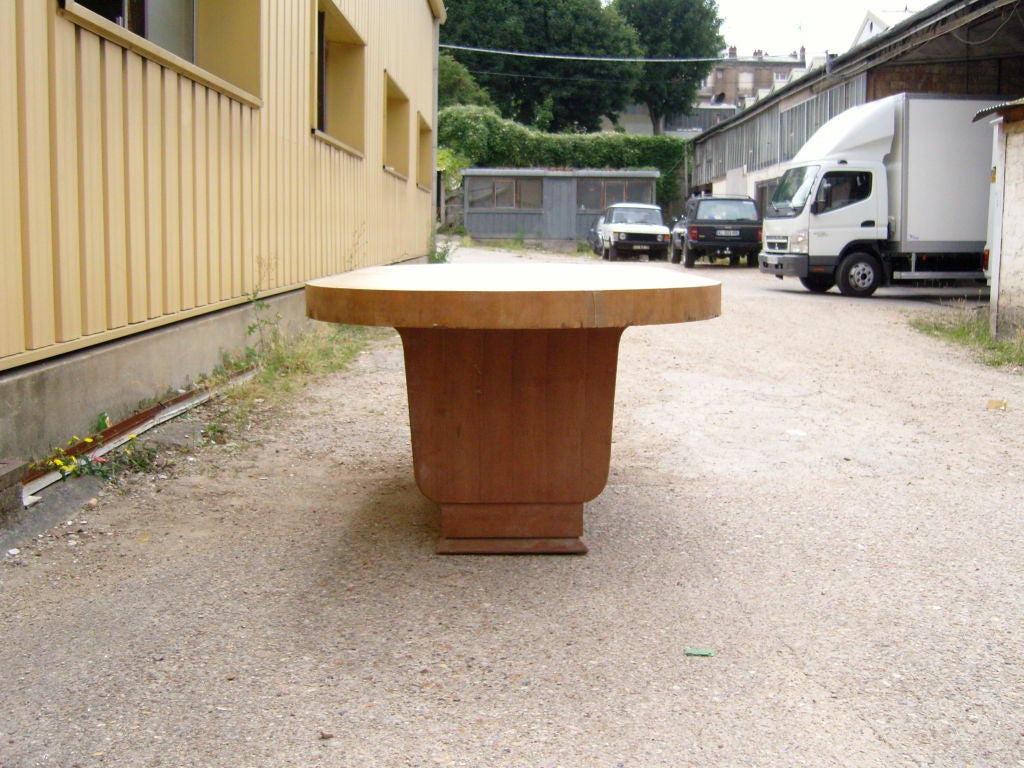 Mid-20th Century A Large French Art Deco Cherry Table by Jean Pascaud