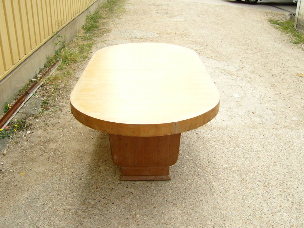 A Large French Art Deco Cherry Table by Jean Pascaud 1