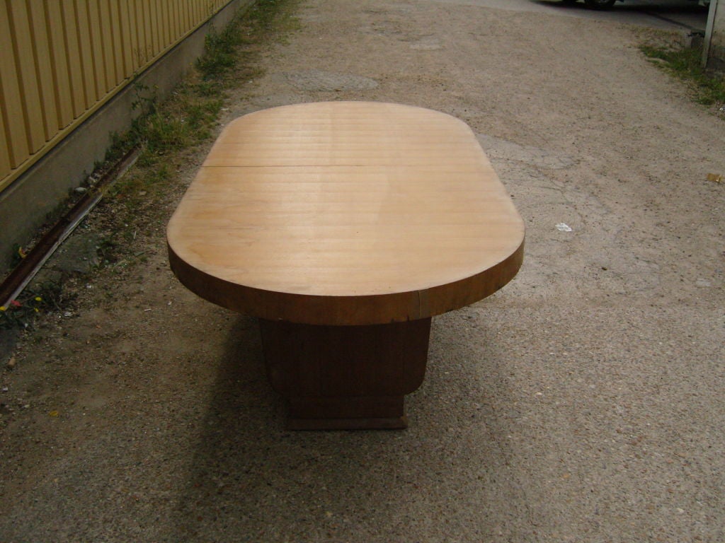 A Large French Art Deco Cherry Table by Jean Pascaud 2