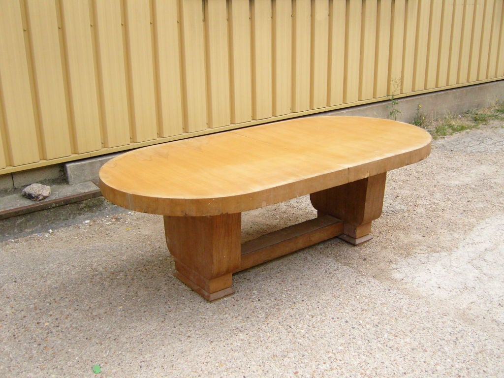 A Large French Art Deco Cherry Table by Jean Pascaud 3