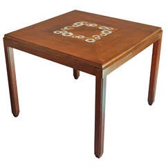 Fine French Art Deco Side or Game Table by Paul Follot 11