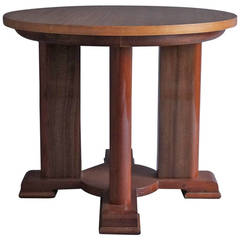 Fine French Art Deco Walnut Guéridon