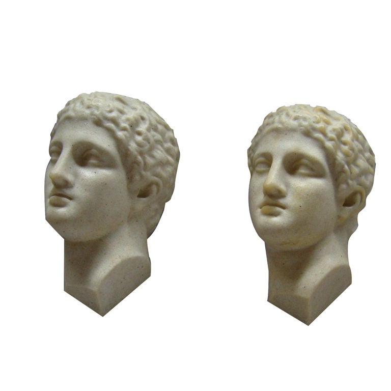 2 Rare Sconces of Apollo's Head by André Cazenave for Atelier A