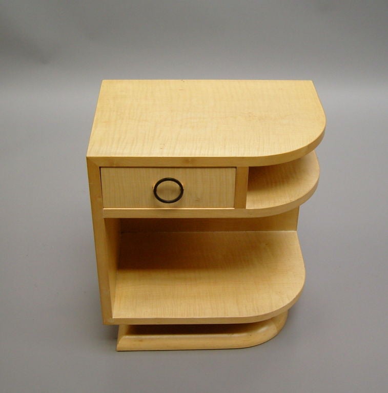 A Pair of Fine French 1960s Sycamore Side Tables 3