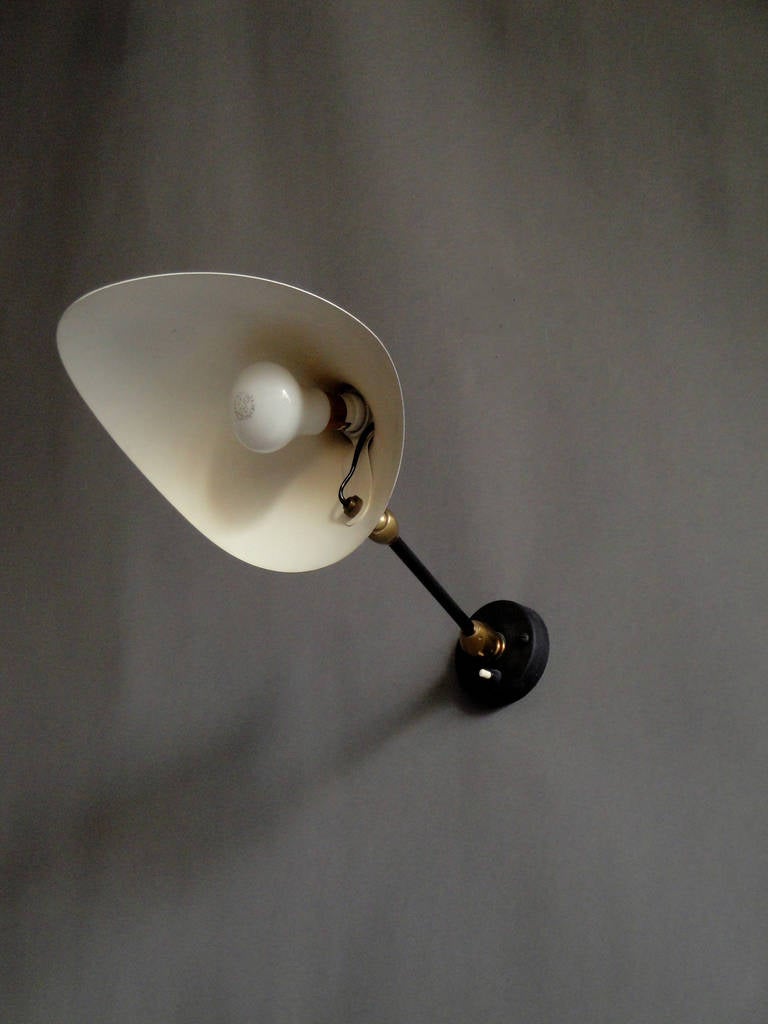 Mid-20th Century French Original 1950s Sconce by Serge Mouille For Sale