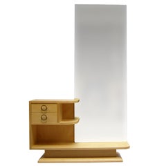 Vintage A Fine French 1960's Sycamore Vanity