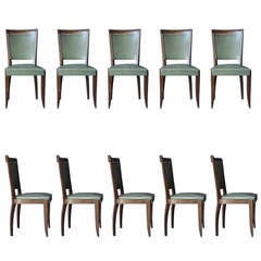 Set of 10 French Art Deco Chairs