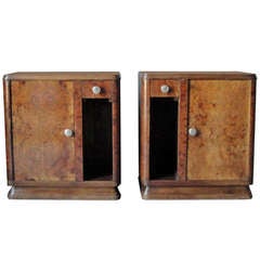 Pair of French Art Deco Night Stands or Side Tables