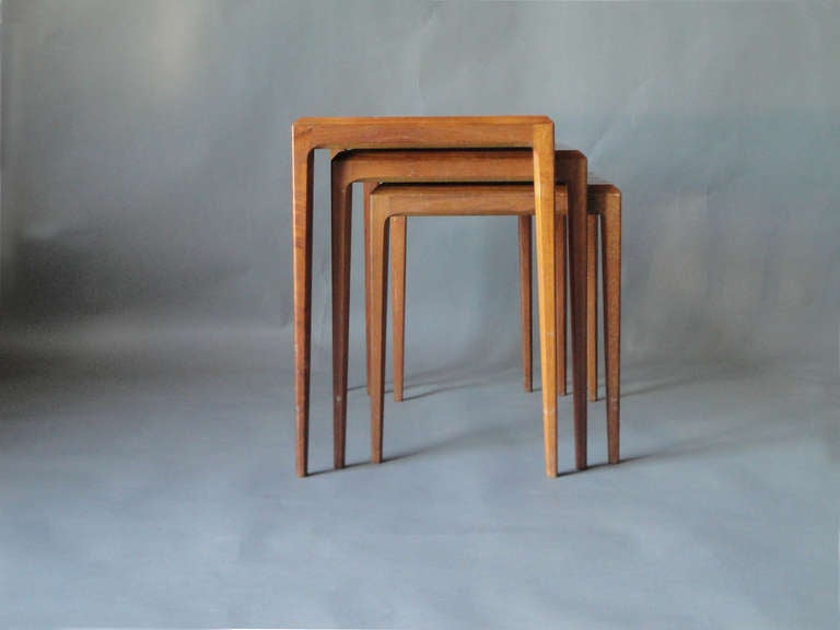 Set of Danish Nesting Tables by Johannes Andersen 3