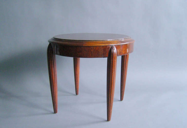 small round mahogany side table