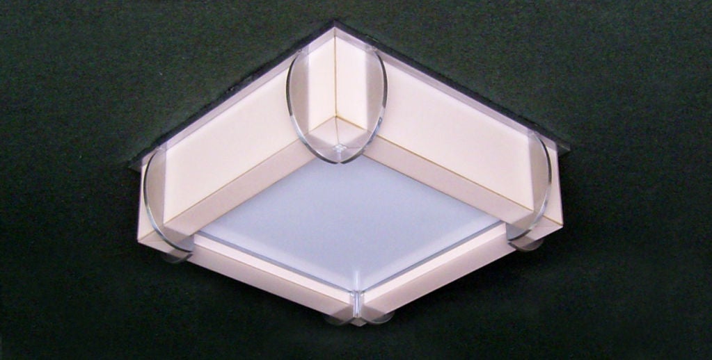 Very Rare Art Deco Ceiling Light by Jean Perzel.