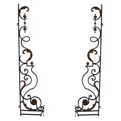 Pair of Fine French Art Deco Wrought Iron Gates