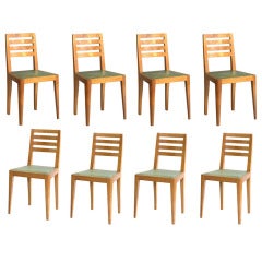 Set of Eight French Art Deco Chairs 1