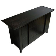 French 1960
s Ebonized  Oak  Commode