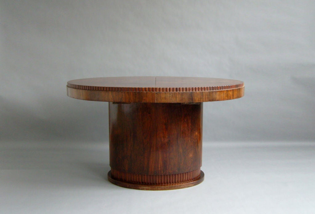 Fine French Art Deco Rosewood Oval Table 1