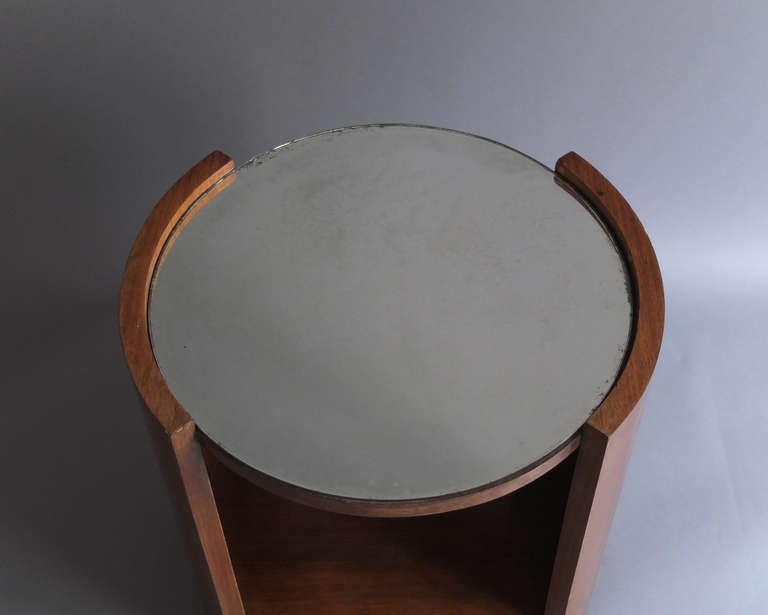 A Fine French Art Deco Rosewood Gueridon with a Mirrored Top 5