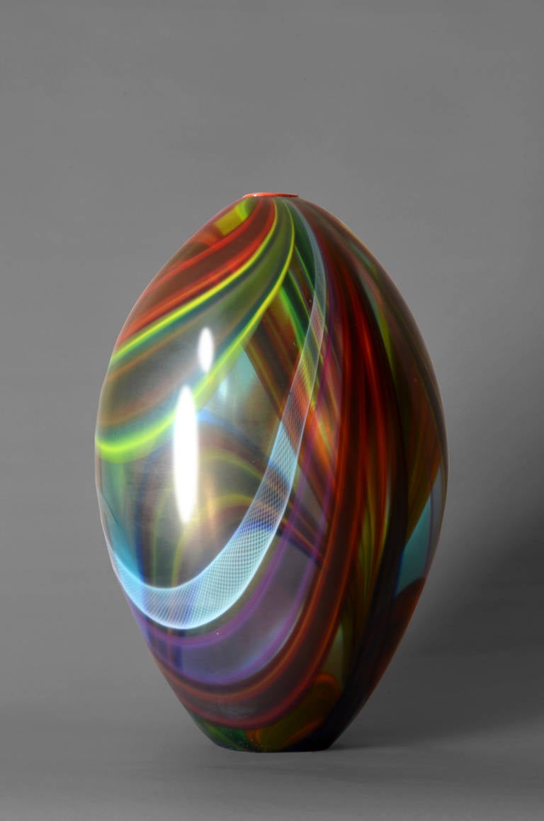 Modern A Fine Contemporary Murano Glass Vase by Andrea Zilio For Sale