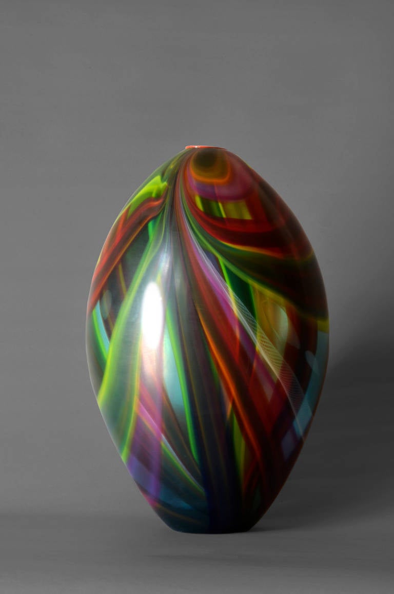 Italian A Fine Contemporary Murano Glass Vase by Andrea Zilio For Sale