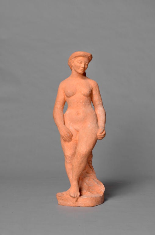 Art Deco A Fine French Terracotta Sculpture by Lapeyriere