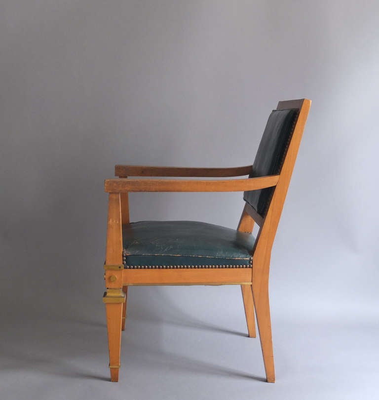 Mid-20th Century French Art Deco Desk Chair Attributed to Arbus