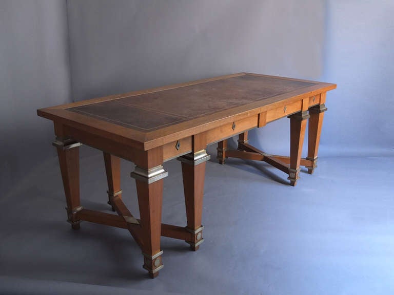 Mid-20th Century Fine French Art Deco Desk or Library Table Attributed to Arbus
