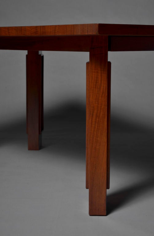 A Fine French Art Deco Walnut Dining Table 7