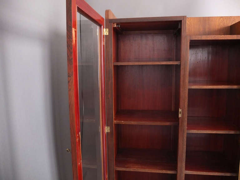 Fine French Art Deco Rosewood Bookcase or Display Cabinet 3