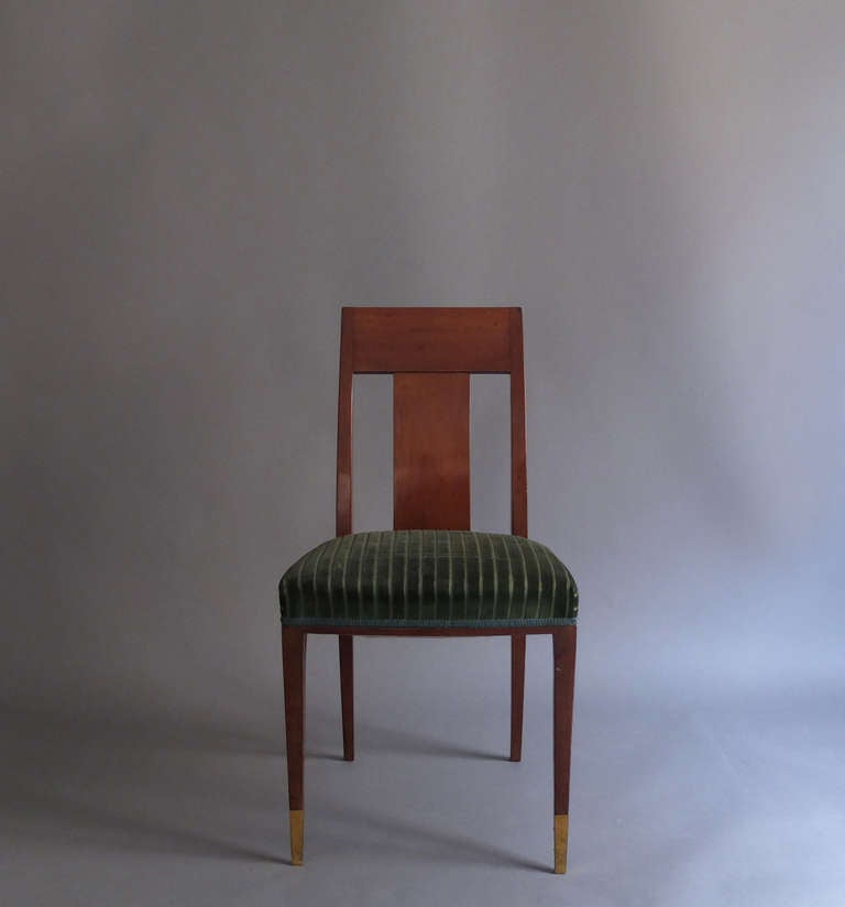 Art déco Paire de chaises d'appoint Art Déco françaises dans le style d'Alfred Porteneuve en vente