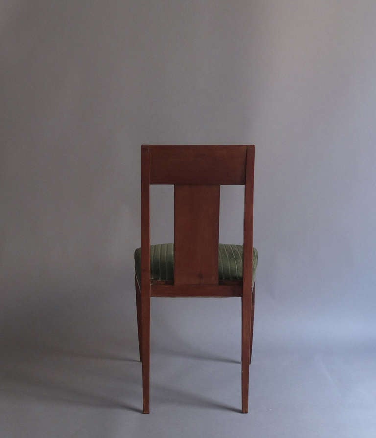 Bronze Paire de chaises d'appoint Art Déco françaises dans le style d'Alfred Porteneuve en vente