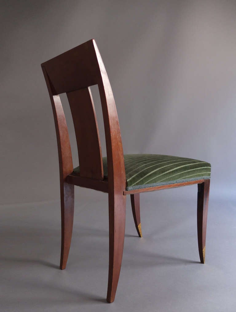Paire de chaises d'appoint Art Déco françaises dans le style d'Alfred Porteneuve en vente 1