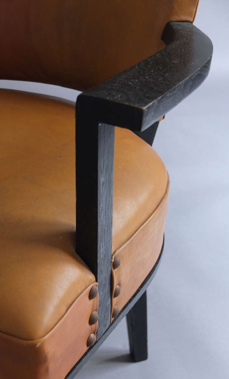 French Art Deco Desk Chair by Jacques Adnet, 1930 4